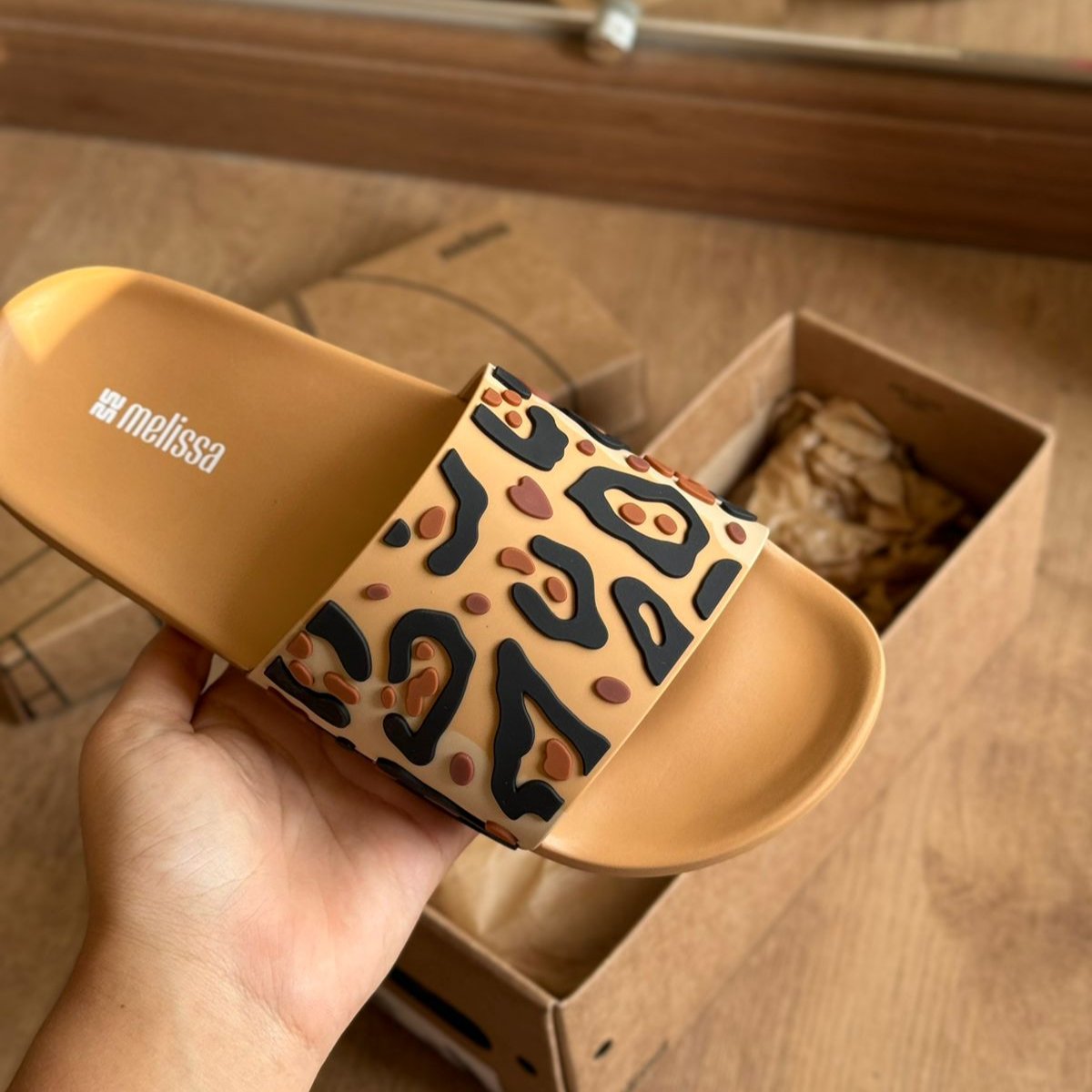 Sandália Melissa Animal Print Slide 36097